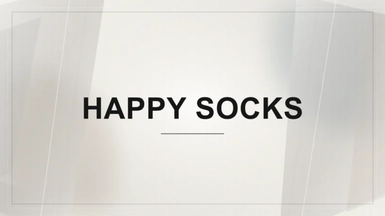 Nápis Happy Socks na světlém abstraktním geometrickém pozadí